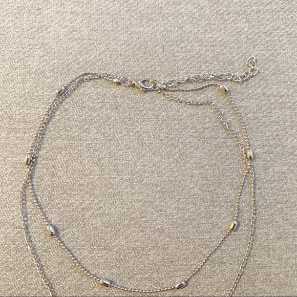 Heart Layered Choker in Silver Color - Picture 4 of 4